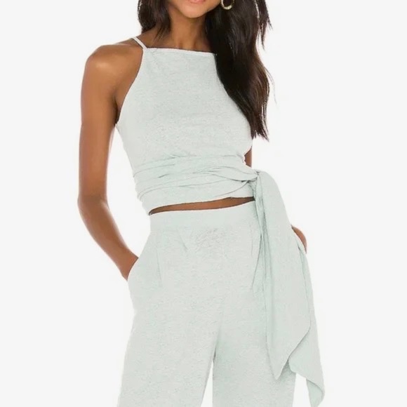 Free People Tops - Free People Nikki Wrap Around Waist Tie Top in Mineral Bath Small